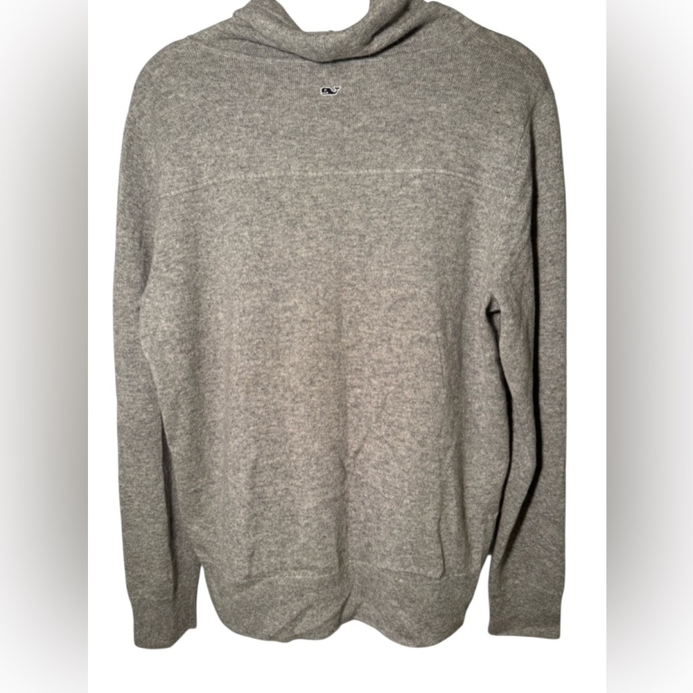Vineyard Vines Women 100% Cashmere Cowl Neck Pullover Sweater Gray M 2E000023 - Picture 2 of 5